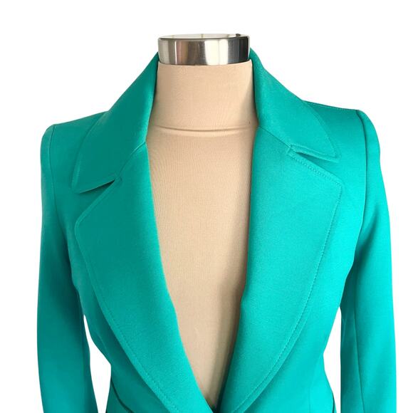 Anne Klein Jade Green Single Button Blazer Black Hardware Size 2 Business Career - Picture 3 of 11